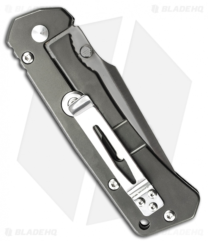Schrade Drop Point Frame Lock Knife (3.7" Gray Serr) SCH104LS