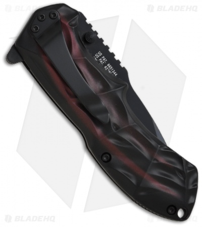 Smith & Wesson Black Ops SWBLOP3R Smoked Red Spring Assisted Knife (3.35" Black)
