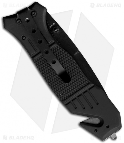 Smith & Wesson First Response Tanto Liner Lock Knife (3.3" Black Serr) SWFR2S