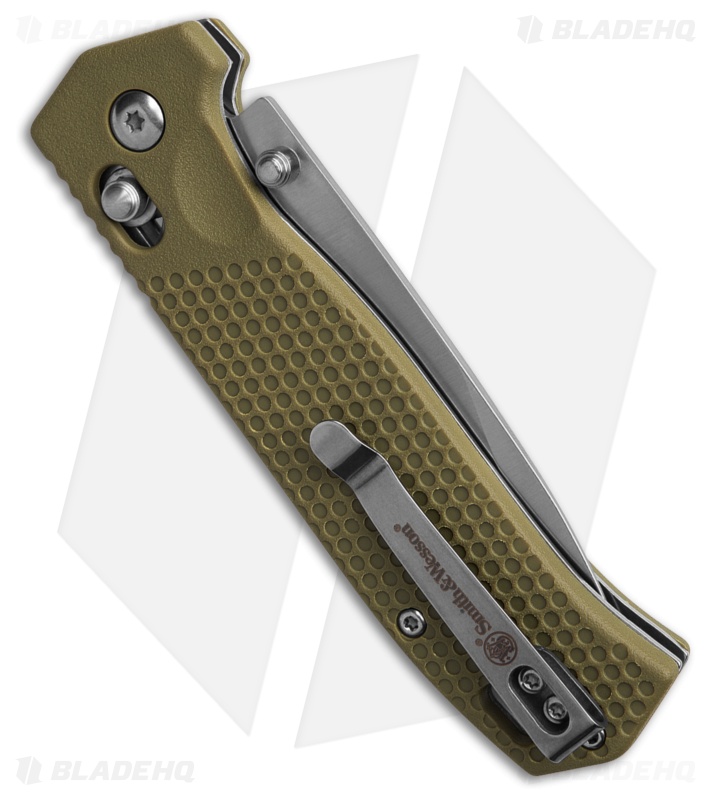 Smith & Wesson 24/7 Crossbar Lock Knife Green Polymer (3.50" Satin)