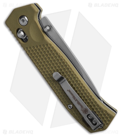 Smith & Wesson 24/7 Crossbar Lock Knife Green Polymer (3.50" Satin)
