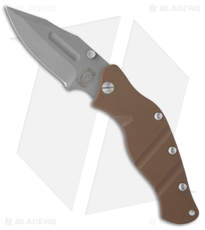 Sniper Bladeworks LPC Framelock Folder Brown Knife (3.75" Plain)