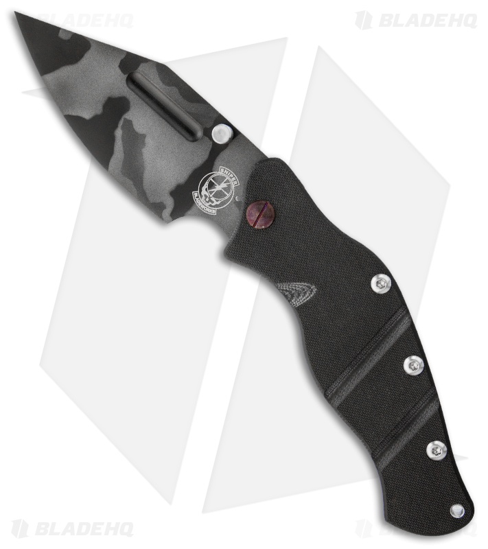 Sniper Bladeworks LPC Framelock Folder Black Knife (3.75" Camo Plain)