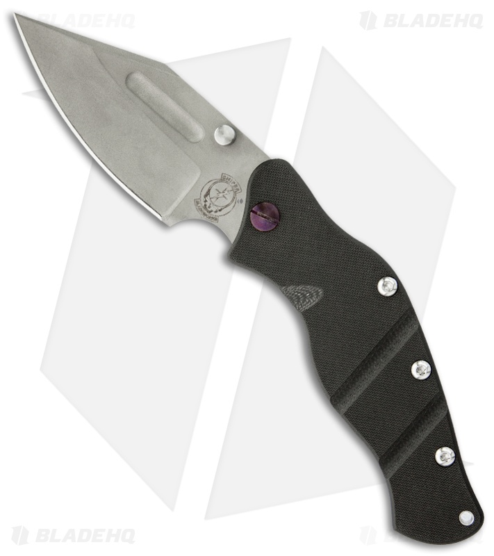 Sniper Bladeworks LPC Framelock Folder Black Knife (3.75" BB Plain Swedge)