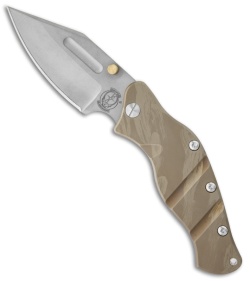 Sniper Bladeworks LPC Framelock Folder Titanium Pattern Knife (3.75" Plain)