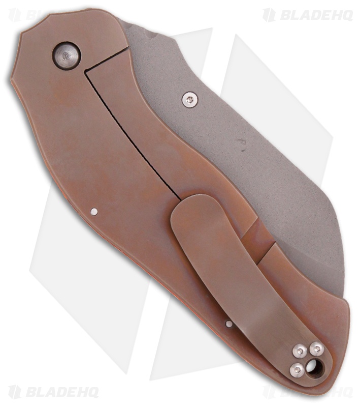 Sniper Bladeworks DH Dark Hallow Framelock Folder Orange G-10 (3.7" Plain)