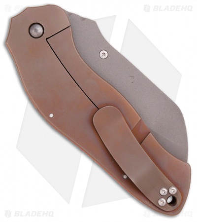 Sniper Bladeworks DH Dark Hallow Framelock Folder Orange G-10 (3.7" Plain)