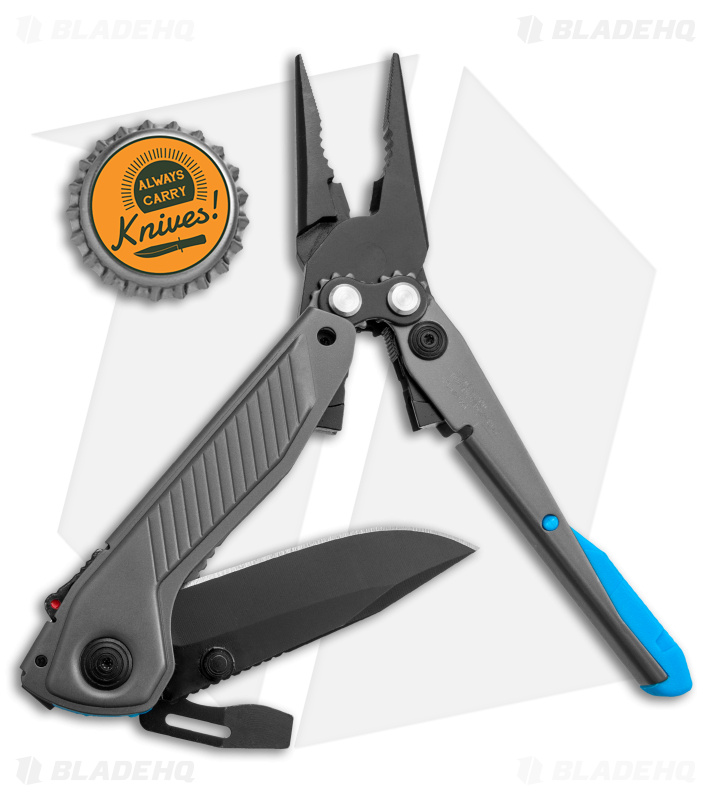 SOG Flash MT 7-in-1 Multi-Tool (Urban Gray/Cyan) - Blade HQ