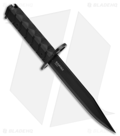 SOG Bayonet Clip Point Fixed Blade Knife G-10 Black (7" Black) BAR15D