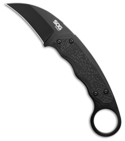 SOG Gambit Fixed Blade Karambit Knife Black GRN (2.6&quot; Black) SOG-GB1002-CP | 222573