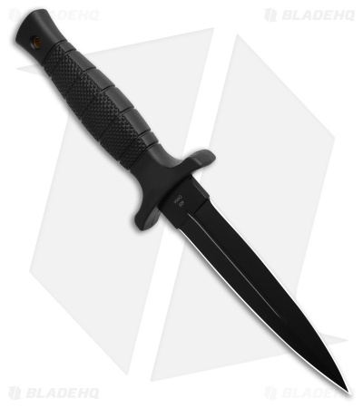 SOG HQ Nightshade Fixed Blade Boot Knife Black GFN (4.75" Black)