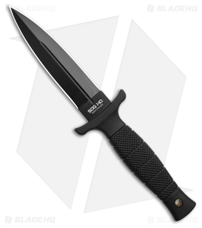 SOG HQ Nightshade Fixed Blade Boot Knife Black GFN (4.75" Black)
