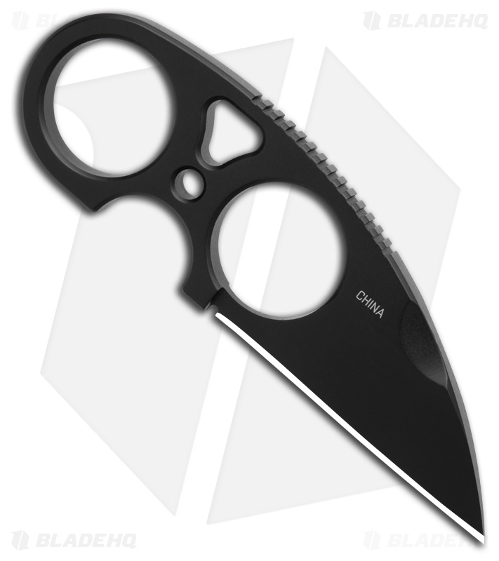 SOG Snarl Fixed Blade Black Steel Wharncliffe Black 9Crl8MoV