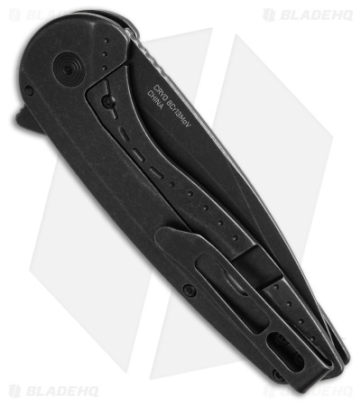 SOG Aegis FLK 2.0 Frame Lock Knife Black Steel (3.5" Black Stonewash)
