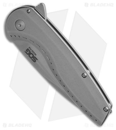 SOG Aegis FLK 2.0 Frame Lock Knife Gray Steel (3.5" Stonewash)