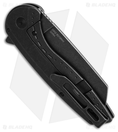 SOG Aegis FLK 2.0 Wharncliffe Frame Lock Knife Black Steel (3.5" Black)