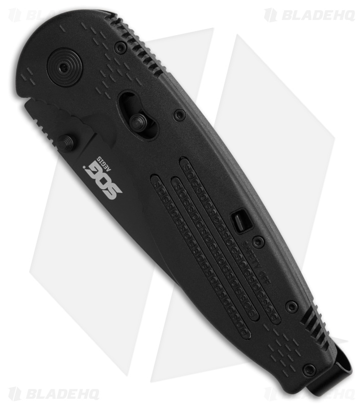SOG Aegis Knife Spring Assisted Blade (3.5" Black) AE-02