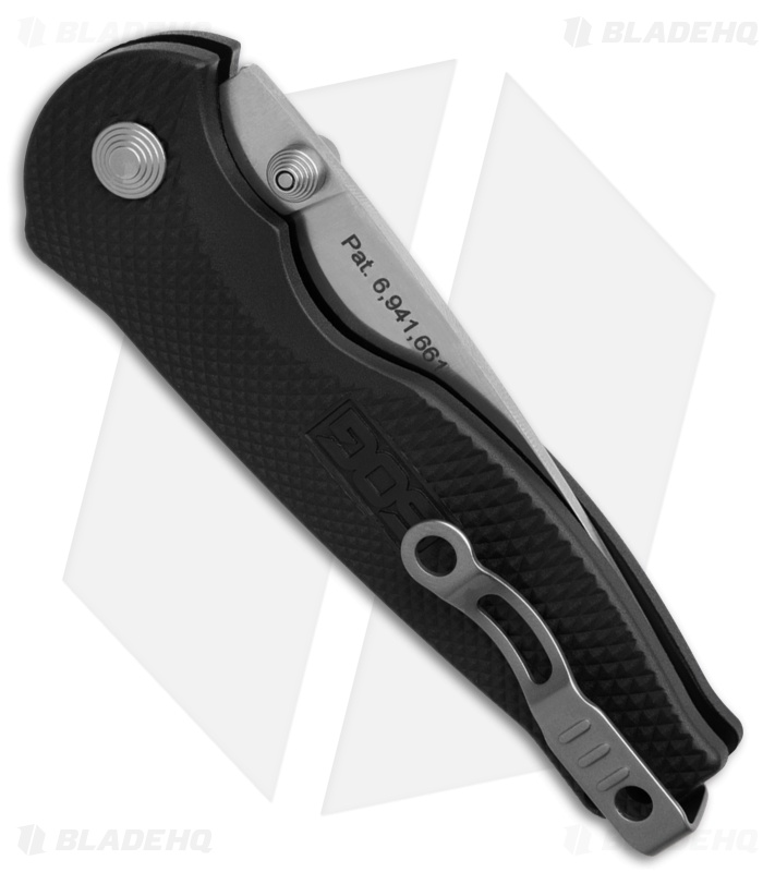 SOG Flash I Assisted Opening Knife Black Zytel (2.5" Satin Serr) FSA-97