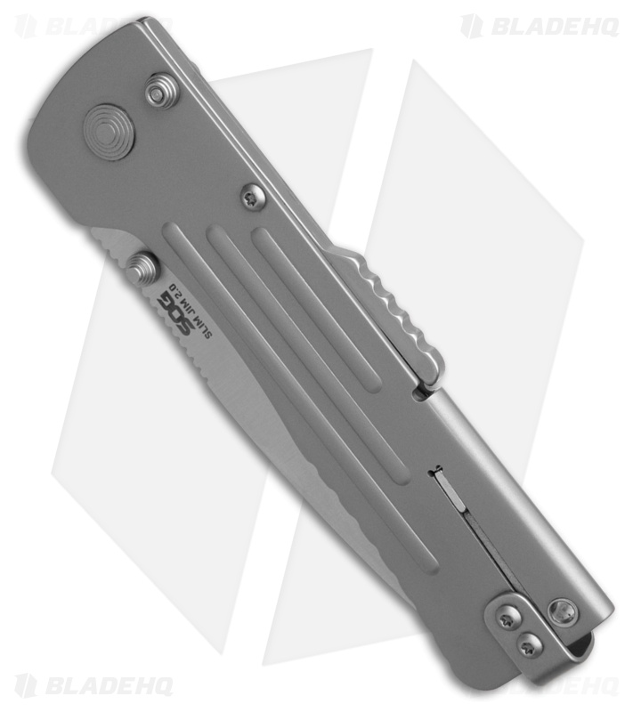 SOG Slim Jim 2.0 Assisted Opening Knife Gray Steel (3.2" Satin)