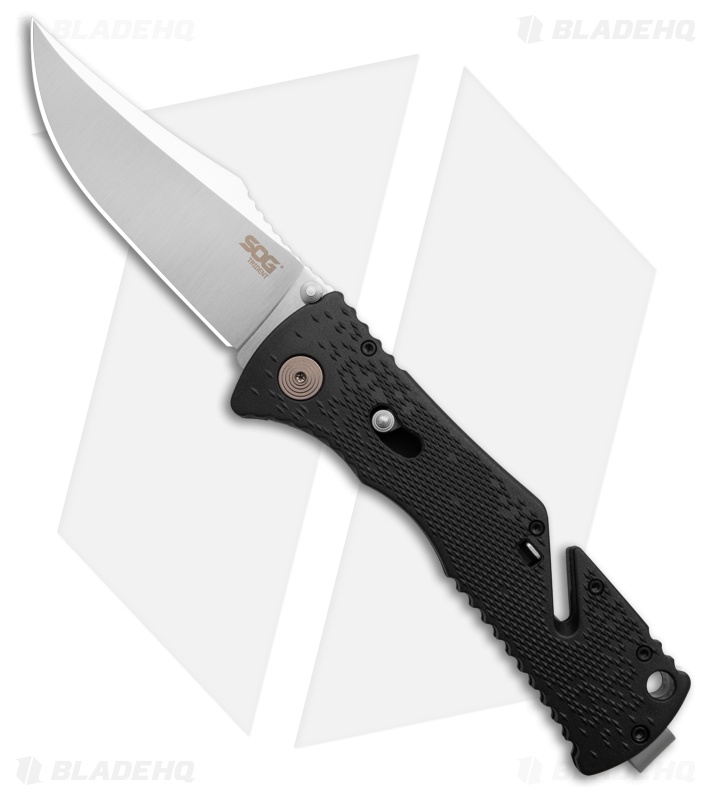 SOG Trident Assisted Opening Knife (3.75" Satin Plain) TF-2