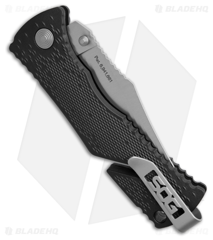 SOG Trident Assisted Opening Knife (3.75" Satin Plain) TF-2