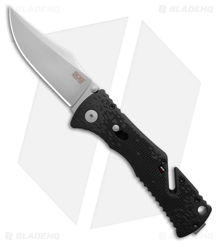 SOG Trident Mini Assisted Opening Knife (3.15" Satin Plain) TF-22