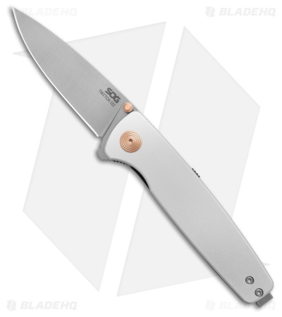 SOG Twitch III Spring Assisted Knife Satin Al Rose Gold Accents (3.1" Satin)
