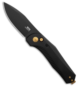 SOG Diverge AU Automatic Knife Black Aluminum (3" Black PVD D2)