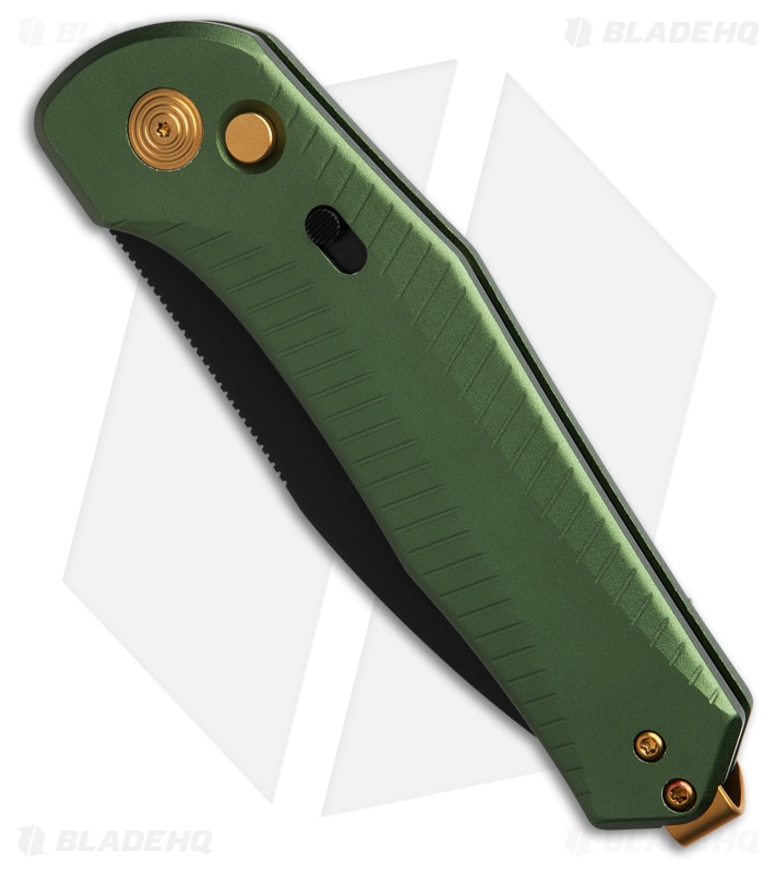 SOG Diverge AU Automatic Knife Green Aluminum (3" Black PVD D2)