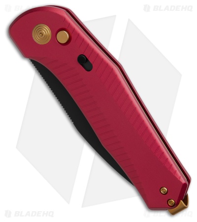 SOG Diverge AU Automatic Knife Red Aluminum (3" Black PVD D2)