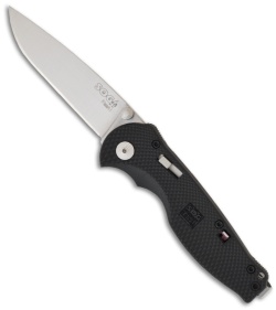 SOG Flash I Assisted Opening Knife Black Zytel (2.5" Satin Plain) FSA-7