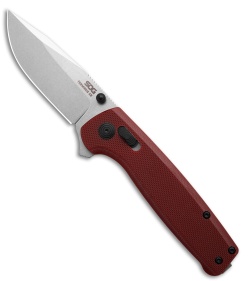 SOG Terminus XR Lock Knife Crimson Red G-10 (3" Stonewash) TM1023-BX