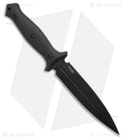 SOG Pentagon Elite Dagger Fixed Blade Knife Blackout (6" Black)
