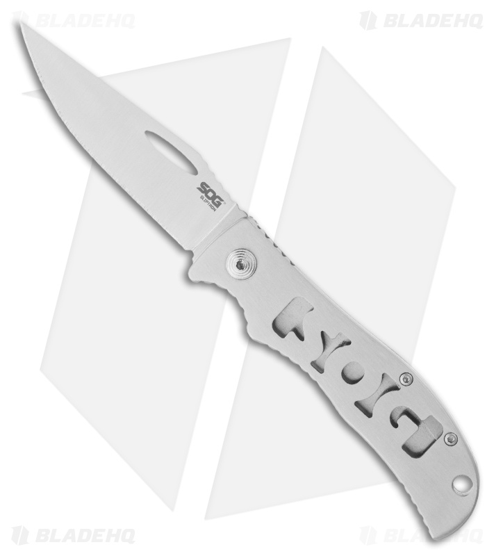 SOG SlipTron Folding Knife (3" Satin Plain) STR01