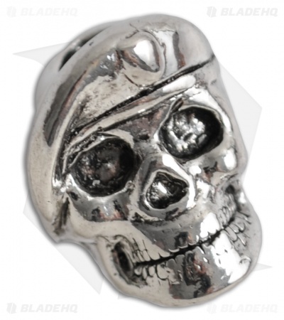 Spartan Blades Pewter Beret Skull Lanyard Bead (1)