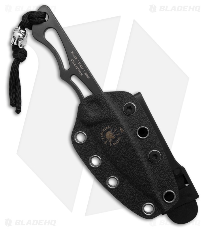 Spartan Blades Willow Fixed Blade Knife Black (2.875" Black) SBEU1BKKYBK
