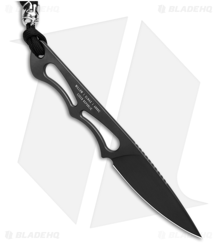 Spartan Blades Willow Fixed Blade Knife Black (2.875" Black) SBEU1BKKYBK