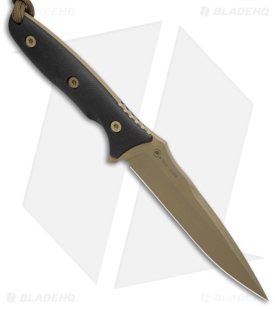 Spartan Blades Moros Fixed Blade Knife Black  Micarta (5.25" FDE)