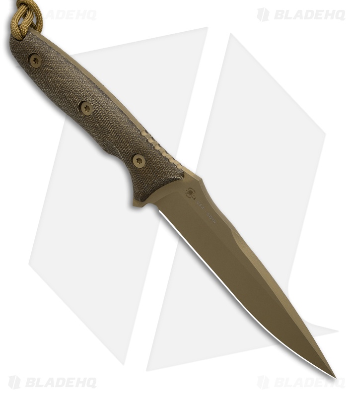 Spartan Blades Moros Fixed Blade Knife Green Micarta (5.25" FDE)