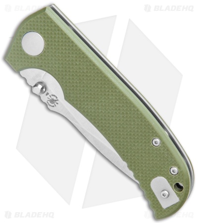 Spartan Blades George Astor Liner Lock Knife Green G-10 (3.5" Stonewash 154CM)