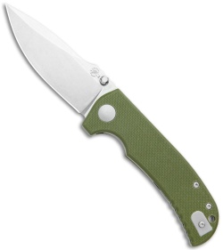 Spartan Blades George Astor Liner Lock Knife Green G-10 (3.5" Stonewash 154CM)