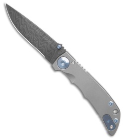 Spartan Blades Harsey Folder Frame Lock Anodized Blue Custom (3.25&quot; Damascus) | 233401