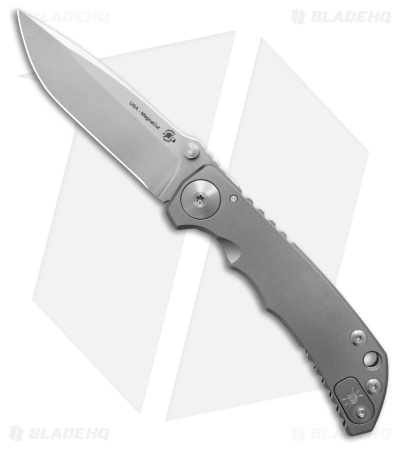 Spartan Blades Harsey Folder Frame Lock Knife Titanium (4" Stonewash) SF5SW