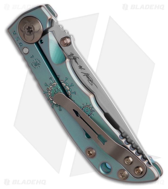 Spartan Blades Harsey SHF Frame Lock Knife Green Plague Doctor (3.25" SW)