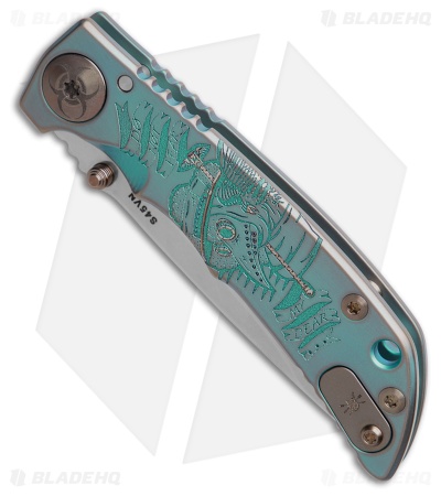 Spartan Blades Harsey SHF Frame Lock Knife Green Plague Doctor (3.25" SW)
