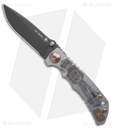 Spartan Blades Harsey Frame Lock Knife Crusaform Titanium (3.9" Black)
