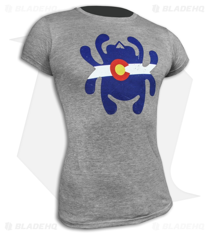Spyderco Colorado Bug Women's Gray Short Sleeve T-Shirt