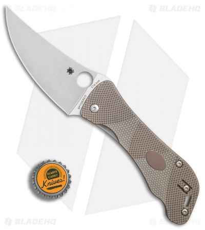 Spyderco Hundred Pacer Liner Lock Knife Brown/Tan G-10 (4" Satin) C225GP