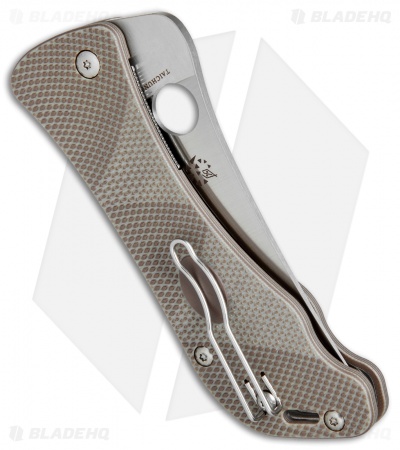 Spyderco Hundred Pacer Liner Lock Knife Brown/Tan G-10 (4" Satin) C225GP