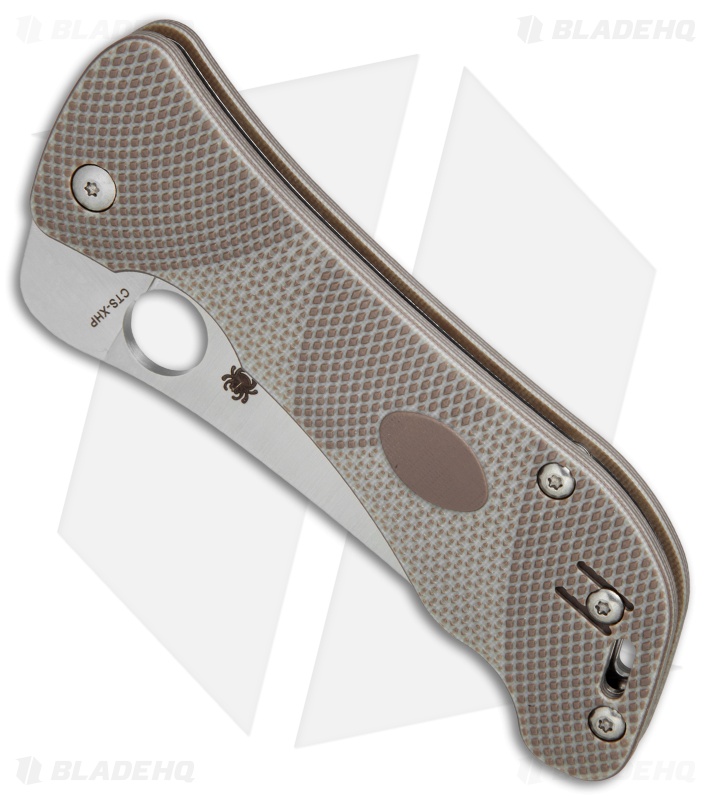 Spyderco Hundred Pacer Liner Lock Knife Brown/Tan G-10 (4" Satin) C225GP
